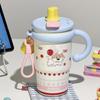 Taza de Café de Cerámica para Niñas, Taza Aislada, Estilo Ins, Gran Capacidad, Nueva Taza de Agua de Oficina, Nicho de Moda