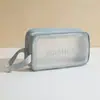 Bolsa de Higiene Pessoal Portátil Transparente Fosca à Prova d'Água Espessa de Grande Capacidade Estilo Coreano Saco de Maquiagem à Prova de Poeira