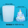 Molde de Silicona para Hornear DIY, Casa de Cabina, Castillo, Deslizante, Vela, Aromaterapia, Adornos de Escritorio, Molde de Silicona