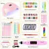 Set Completo de Herramientas Auxiliares para Uñas X3, Decoraciones de Diamantes con Purpurina, Pinceles para Uñas, Máquina Pulidora, Lima de Uñas