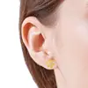 Versão coreana de brincos de floco de neve de zircônia para a véspera de Natal mulheres moda banhado a ouro imitação de ouro brincos de Natal uma geração de cabelo