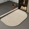 Esterilla de Piso de Lino de Color Sólido para Baño, Cuarto de Ducha, Tapete Antideslizante Cortable, Alfombra de Bañera Resistente a Manchas y al Desgaste