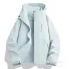Chaqueta azul Picapinos para hombre y mujer, nuevo modelo 2026, abrigo corto tres en uno para personas menudas, prenda exterior impermeable y cortavientos para exteriores