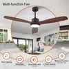 Luz de ventilador de techo nuevo modelo, estilo minimalista nórdico, adecuada para estudio, uso doméstico, sala de estar, comedor, dormitorio, ventilador de aspas rectas de frecuencia variable integrado
