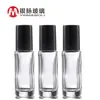 Estoque de fábrica frasco transparente com roll-on de 5ml frasco transparente com esfera para olhos frasco transparente moldado com esfera para perfume