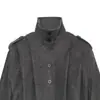 Atacado de roupas femininas estilo europeu e americano Ins, coleção outono 2026, novo, pequeno, gola alta, plissado, com cinto, casaco de lã