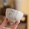 Mesa de Hielo Pintado a Mano Bambú Shinohara Copa Redonda de Loto Copa Maestra para el Hogar Copa para Cata de Té Taza de Té de Cerámica Taza de Té Kung Fu Taza Personal