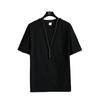Camiseta de manga corta de lino de fábrica para hombre, nueva marca de moda de verano, camiseta holgada de lino y algodón de media manga de color liso.