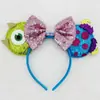 Faixa de Cabelo Estilo Desenho Animado Infantil Transfronteiriça Monstros S.A. Verde Mickey Menino de Olhos Grandes Fantasia Animal