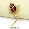 Broche Estilo Japonés para Mujer, Único y Lujoso, Pin de Alta Gama, Elegante Broche para Cuello de Traje de Suéter, Pin Fijador para Cuello en V