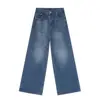 Jeans Casuais Largos Nirben Cowboy Original Cor de Vaca para Homens, Novas Calças Retas Soltas e Versáteis Estilo Americano, Modernas