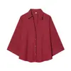 ¡Solo de comercio exterior! Nueva moda de primavera, manga larga, diseño holgado casual, top de camisa de nicho 2340939
