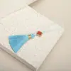 Trevo de quatro folhas 6CM franja fuzi franja marcador de página orelha pendurada pingente joia caixa de presente acessórios para pendurar grande preço excelente