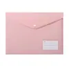 18 Bolsas para Documentos de Broche de Presión Color Macarrón de Seda, Bolsas de Plástico para Archivo de Oficina Tamaño A4 para Tarjetas de Presentación, Bolsas de Papelería para Estudiantes de Información