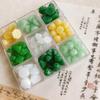 [Lianyou Ping An] Jade Imitación Loto Loto Loto Vidrio hecho a mano DIY Pasador Tocado Colgante Accesorios