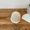 Chapéu de Palha Infantil com Proteção Solar Estilo Coreano, Chapéu Bico de Pato Vazado Estilo Britânico para Meninos e Meninas, Chapéu de Praia para Crianças na Moda