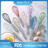 Misturador de ovos manual de processamento personalizado 10 polegadas batedor de ovos de aço inoxidável cozinha bolo doméstico mistura de silicone