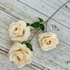 Flor Artificial Rosa Mana Borracha de 3 Cabezas Boda Flor Artificial Rosa Utilería de Fotografía Flor Artificial Rosa Venta al por Mayor