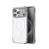 Adecuado para funda de teléfono magnética translúcida con sensación de piel de airbag para Apple iPhone 16 Pro Max, funda de teléfono magnética para Apple 16