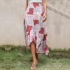 Amazon Estación Independiente Comercio Exterior Transfronterizo Nuevo Vestido Europeo y Americano de Media Longitud Suelto Moda Estampado Falda Irregular