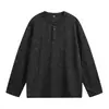 Camiseta informal de manga larga para hombre, diseño retro de nicho estilo japonés Rumeng, top casual moderno de otoño estilo relajado para parejas