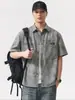 Ropa de Hombre Fengshe / Camisa de Manga Corta para Hombre, Estilo Delgado de Verano 2026 Nueva Camisa Casual Holgada Tie-Dye