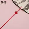 Pequeño Nudo de Hilo de Jade Nudo Chino Colgante con Borla Adorno Lanyard para Unidad USB Empaque Caja de Regalo Bolsa de Té DIY Venta Directa del Fabricante