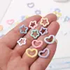 DIY Tela Doble Cara Recorte Corazón Estrella de Cinco Puntas Bidimensional Ropa Bolsas Funda de Teléfono Móvil Accesorios Decorativos Mayoreo
