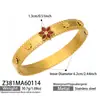 Nova Pulseira Estilo Vintage com Fecho de Vidro Tcheco cravejado com Zircônia Pulseira Esmaltada com Gotejamento de Óleo Joia de Mão Simples e Única Europeia e Americana