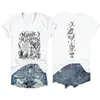 Camiseta de manga corta con cuello en V para mujer, moderna y elegante, Midnight Margaritas Amazon eBay estación independiente