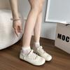 Zapatos de Mujer Blancos Estilo Francés Inspirados en Chanel, Boca Poco Profunda, Tacón Grueso, Nuevos Verano 2026, Versátiles, Punta Redonda, Retro, Mary Jane