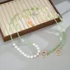 Nueva entrada, cadena cruzada ligera de lujo con cuentas de cristal para teléfono móvil, cadena híbrida con cuentas para teléfono móvil, cuerda colgante, decoración para equipaje, cordón para mujer
