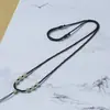 Corda de Pescoço Pendente Hetian Jade Tecida à Mão, Corda de Pingente de Espessura Média Finamente Tecida, Corda de Colar de Jasmim de Jade e Ouro