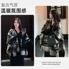 Chal de Pintura a Tinta para Mujer, Nuevo Bufanda de Oficina Otoño e Invierno 2025, Capa de Doble Uso Estilo Chino Nuevo, Poncho Grande