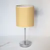 Estilo Nórdico Americano Simple Galvanizado Moda Moderna Tela Lino Lámpara de Mesa Lámpara de Mesita de Noche Luz Nocturna Dormitorio Lámpara de Mesa Pequeña