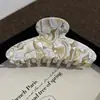 Pinza Grande de Garra de Acetato de Forma de Media Luna de Gama Alta para la Parte Posterior de la Cabeza, Versátil y Elegante Pinza para el Cabello Moderna Nueva de Dongdaemun, Corea del Sur