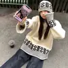 Tejido polar ártico, suéter para mujer, nueva colección otoño/invierno 2026, suave y acogedor, corte holgado, top de punto casual