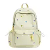 Mochila estilo coreano para estudiante universitaria, linda bordada, gran capacidad, para computadora, ligera, para estudiante de secundaria, mochila de viaje