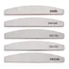 Tira de Lixa de Meia-Lua de Alta Qualidade Dupla Face Transfronteiriça, Resistente ao Desgaste, Afiada e Não Solta Fiapos, Tira de Polimento para Manicure Eva com Núcleo Branco
