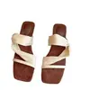 Sandalias Cuña de Tira Cuadradas Abiertas Estilo Francés Retro Modelo Nuevo Verano 2026 Elegantes Chanclas de Tacón Alto para Chica Popular
