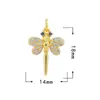 Accesorios para joyería DIY colgante de circonita microincrustada accesorios para collar serie Mariposa Libélula baño de oro de 18 quilates