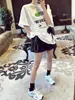 Shorts largos de verão, estilo A-line, leves, para mulheres, cintura alta com elástico, bolsos laterais, respiráveis, corte solto e valorizam o corpo, shorts casuais
