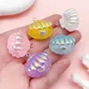 5 Colgantes de Resina de Colores con Imitación de Concha de Perla para Bolsas DIY, Cadenas para Teléfono Móvil, Llaveros, Accesorios de Joyería, Materiales