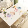 En stock, envío gratis, impermeable, a prueba de aceite, lavable, resistente al calor, alfombrilla de mesa de vidrio suave, mantel de lujo ligero, alfombrilla para mesa de café