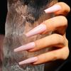 Nuevo esmalte de uñas portátil hecho a mano de venta transfronteriza, color puro, parche de uñas postizas con lentejuelas largas, venta al por mayor