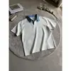Camiseta Masculina de Manga Curta Loka com Gola Polo Patchwork Xadrez Ultra Fresca Toque de Gelo Anti-Amassado Camada de Ar para Primavera e Outono 2026 Cleanfi