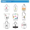 Bolso Tote de Lona con Logo Bolso de Hombro de Algodón Bolso de Lona Ecológico para DIY Bolsas de Compra en Blanco para Regalo