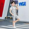 Traje de verano nuevo para niños, venta al por mayor, chaleco pequeño a cuadros de color sólido para bebé, vestido de tres piezas, disfraz para niños 61