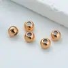 Contas soltas de ouro 18K com contas de posicionamento de silicone contas de ajuste de corrente colar DIY feito à mão acessórios de joalheria