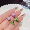 Brincos Pendentes Versáteis Super Fada Tulipa Doce Gentil Moda Tendência Temperamento Elegante